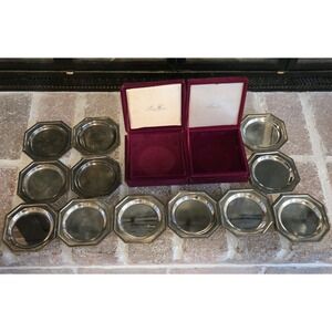 Godinger Silver Art Company Set Of 12 Octagon Shape Silver Treasure Coasters